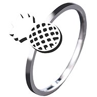 STYLE4 Ring with pineapple, silver steel, 57 - Ring