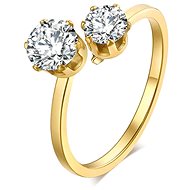 STYLE4 Prsten Double, zlatá ocel - Ring