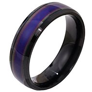 STYLE4 Ring with emotions, black steel, 65-66 - Ring