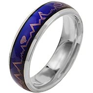 STYLE4 Prsten s emocemi - kardiogram, stříbrná ocel - Ring