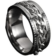 STYLE4 Ring Chain with silver chain, silver steel, 50 - Ring