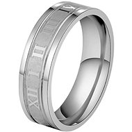 STYLE4 Prsten s římskými číslicemi, stříbrná ocel - Ring