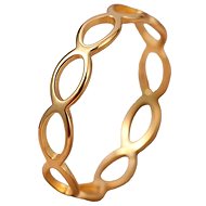STYLE4 Prsten Circle, zlatá ocel - Ring