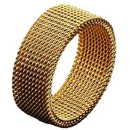 STYLE4 Prsten Milánský tah, zlatá ocel - Ring