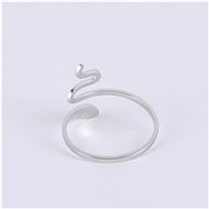 STYLE4 Ring with adjustable size - snake, silver steel - Ring