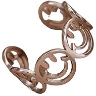 STYLE4 Ring with adjustable size - smileys, silver steel - Ring