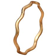 STYLE4 Vlnitý prsten, zlatá ocel - Ring