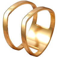 STYLE4 Dvojitý prsten, zlatá ocel - Ring