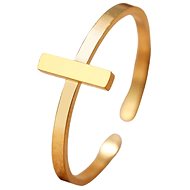STYLE4 Ring with adjustable size - elegance, golden steel - Ring