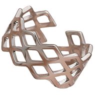 STYLE4 Ring with adjustable size - grids, silver steel - Ring