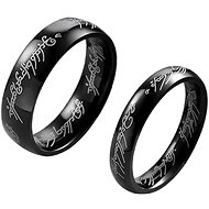 STYLE4 Prsten pro páry (1 kus) - Pán prstenů, černá ocel - Ring