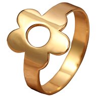 STYLE4 Prsten Květina, zlatá ocel - Ring