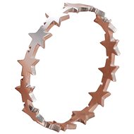 STYLE4 Ring with adjustable size - stars, silver steel - Ring
