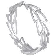 STYLE4 Ring with adjustable size - Seia leaves, silver steel - Ring