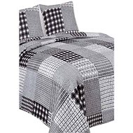 Eurofirany Bedspread 220 cm × 240 cm Káro black - Bed Cover