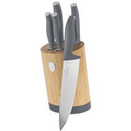BerlingerHaus Aspen Collection round Knife set with round stand BAMBOO 6 pcs - Knife Set