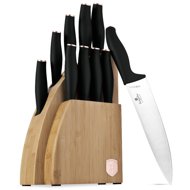 BerlingerHaus Black Rose Collection Knife set with stand BAMBOO 10 pcs - Knife Set