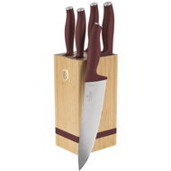 BerlingerHaus Leonardo Collection Knife set with stand BAMBOO 6 pcs - Knife Set