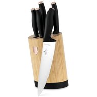 BerlingerHaus Back Rose Collection Knife set with round stand BAMBOO 6 pcs - Knife Set