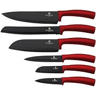 BerlingerHaus Burgundy Metallic Line 6-piece Knife Set with non-stick coating - Knife Set