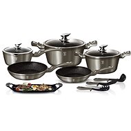 BerlingerHaus Carbon Metallic Line Cookware Set, 14pcs - Kitchenware Set