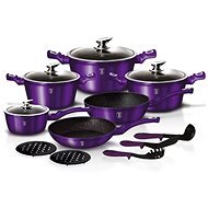 BerlingerHaus Royal Purple Metallic Line Cooking Set,  15pcs - Cookware Set