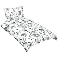 BELLATEX Linen cotton 90/935 hibiscus grey 140 × 200, 70 × 90 - Bed Linen