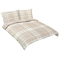 BELLATEX Linen cotton F 90/311 tile beige 1 pcs 180 × 200, 2 pcs 70 × 90 - Bed Linen