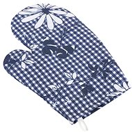 Bellatex s. r. o. Handkerchief Dita 28 × 18cm 66/410 blue cube with flower - Oven Mitt