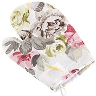 Bellatex s. r. o. Handkerchief EMA 28 × 18cm 66/543 grey-pink flowers - Oven Mitt