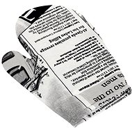 Bellatex s. r. o. EMA potholder 28 × 18cm 66/544 black newspaper - Oven Mitt