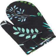 Bellatex Handkerchief Adele 28 × 18 cm 66/236 leaves on black - Oven Mitt