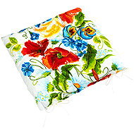 BELLATEX Gita seat cushion 41/714 quilted 40 × 40 cm poppies - Chair Cushion