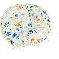 BELLATEX Seat Adéla 62/177 round quilted d.40 cm flower - Chair Cushion