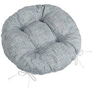 BELLATEX Seat LADA 62/041 round quilted d.40 cm light grey uni - Chair Cushion