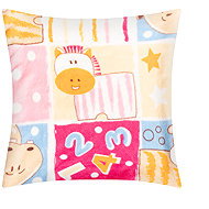 BELLATEX Ellik cushion 35 × 40 7023/119, pink patchwork - Pillow