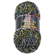 BELLATEX Příze DOLPHIN animal color 100g - 83108 - žlutá, šedá - Yarn
