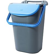 Belli E Forti Sorted waste bin TOWER, stackable, grey, plastic, blue lid, 40 l - Rubbish Bin