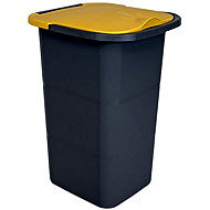 Belli E Forti Sorted waste basket PREMI, grey, plastic, yellow lid, 24 l - Rubbish Bin