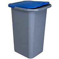 Belli E Forti Sorted waste bin PREMI, grey, plastic, blue lid, 24 l - Rubbish Bin