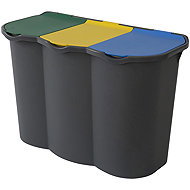 Belli E Forti Set for separated waste UNICA, black, plastic, 80 l - Rubbish Bin