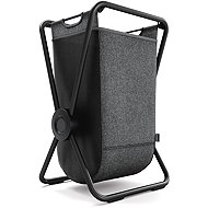Simplehuman X-Frame folding black fabric hamper, black steel - Laundry Basket