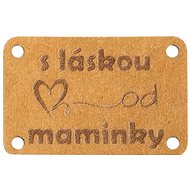 BELLATEX Paper patch "with love from mom" 30 × 20 mm 400983 - set of 6 - Patch