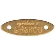 BELLATEX Nášivka "vyrobeno s Láskou" zlatá 30 × 10 mm 366074A - sada 6 ks - Patch