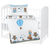 BELLATEX Children's bedding Agata 90/012 blue owl, 90 × 135, 45 × 60 - Bed Linen