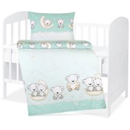 BELLATEX Baby bedding Agata 90/077 mint teddy bear, 90 × 135, 45 × 60 - Bed Linen