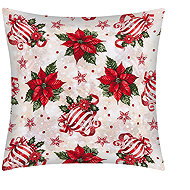 BELLATEX Christmas cushion 40 × 40 cm, 55/131 poinsettia and ornaments - Pillow