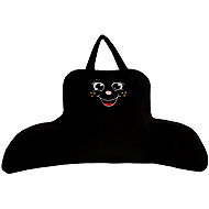 BELLATEX Cushion backrest 2835/995 approx. 100 × 50 cm, black with embroidery - Pillow