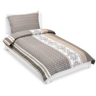BELLATEX Linen cotton 90 / 368 ornament coffee 140 × 200, 70 × 90 - Bed Linen