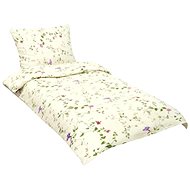 Bellatex bed linen crepe 80/497 violets on cream 140x220, 70x90 - Bed Linen